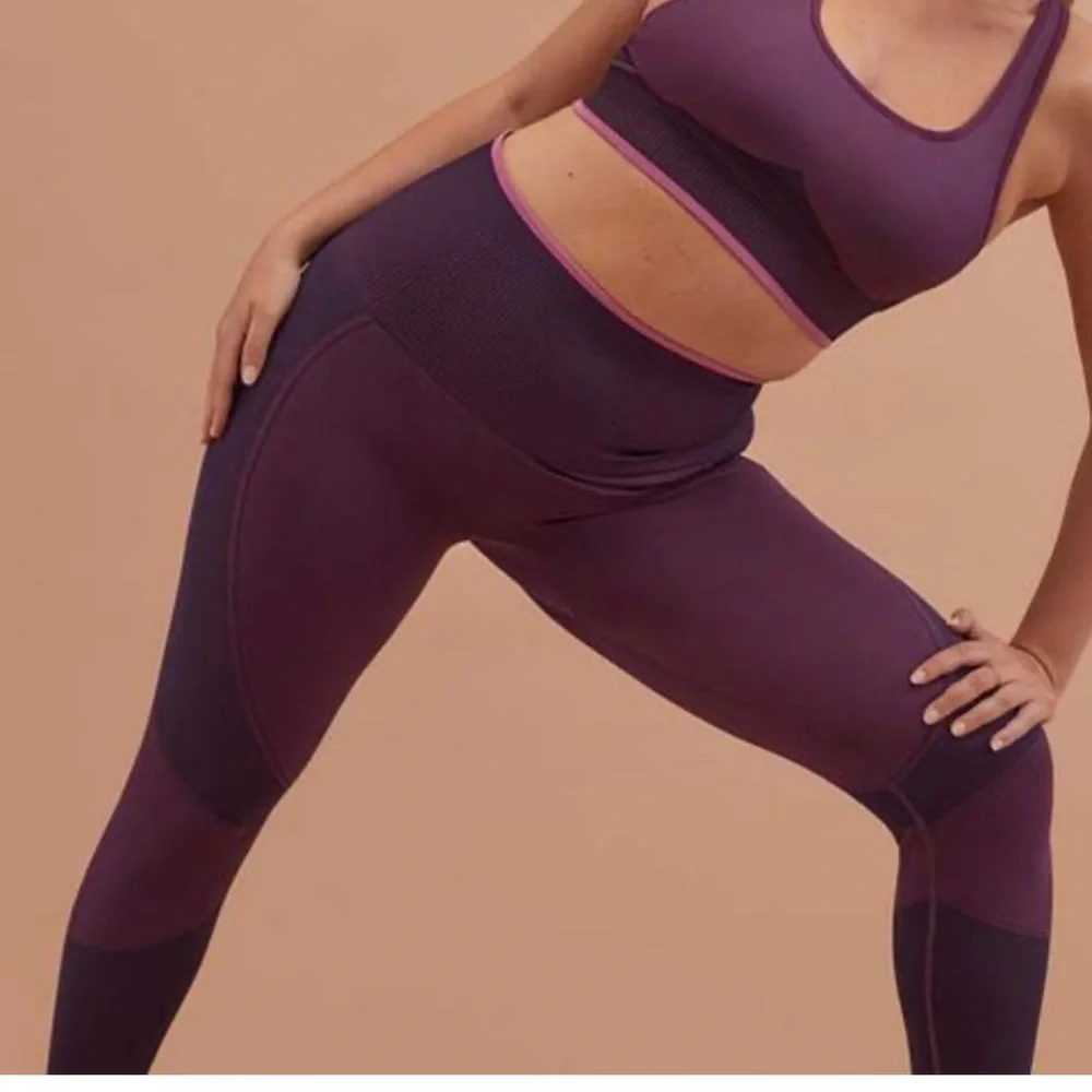 ThirdLove Power Purple Flex Seamless Compression High-Waist Leggings - Picture 4 of 13